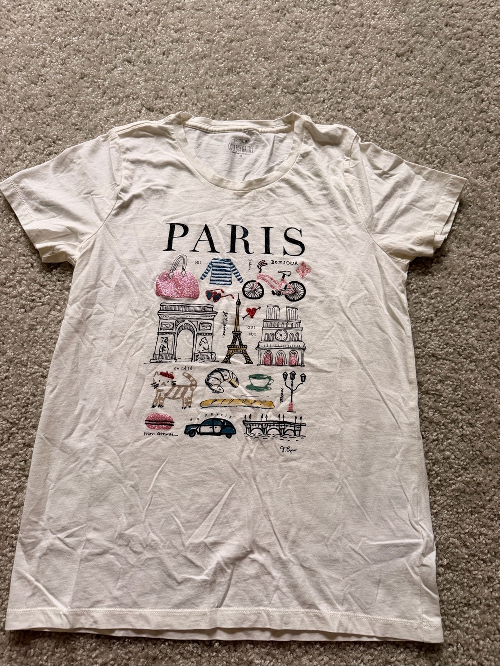 J. Crew White Collector Tee